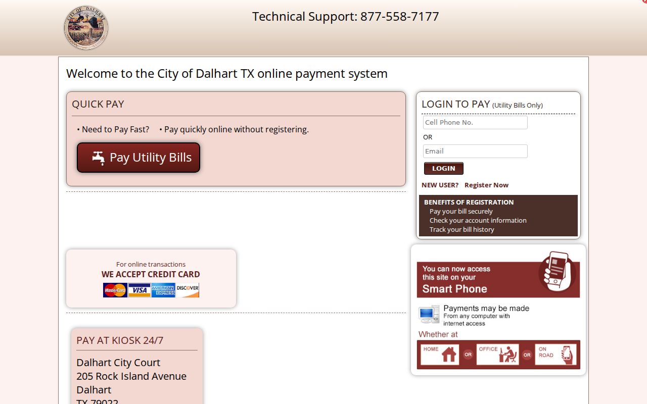 Hartley County Dalhart warrant search, city court payment interface